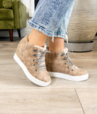 Tiburon Sneaker Wedge in Cream