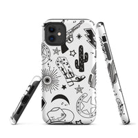 Black and White Western Themed Tough Case for iPhone®