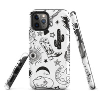 Black and White Western Themed Tough Case for iPhone®