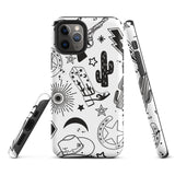Black and White Western Themed Tough Case for iPhone®