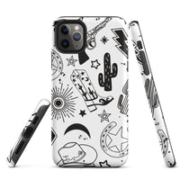 Black and White Western Themed Tough Case for iPhone®