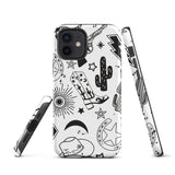Black and White Western Themed Tough Case for iPhone®