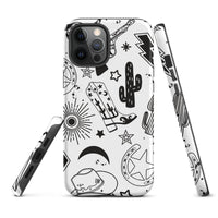Black and White Western Themed Tough Case for iPhone®