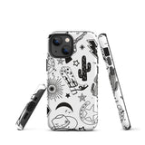 Black and White Western Themed Tough Case for iPhone®