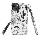 Black and White Western Themed Tough Case for iPhone®