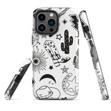 Black and White Western Themed Tough Case for iPhone®