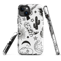 Black and White Western Themed Tough Case for iPhone®
