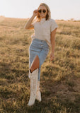 SALE The Out West Tall Cowboy Boot in Cream