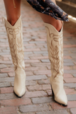 SALE The Out West Tall Cowboy Boot in Cream