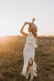 SALE The Out West Tall Cowboy Boot in Cream