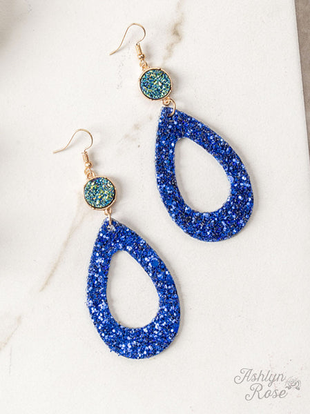 Attention to Detail Earrings, Royal Blue - Dixies Western Wear 