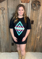 Turquoise Sands T-Shirt Dress